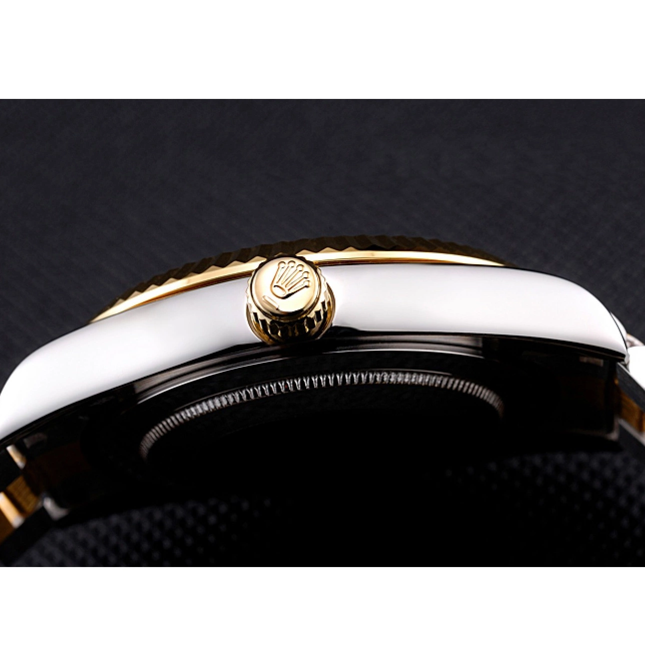 Aaa replica watch Rolex Gold 18k Gold Steel Stainless Two Plated Day-Date Dial Tone 0712